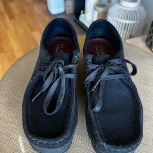 Clarks Men's Black Suede Loafers